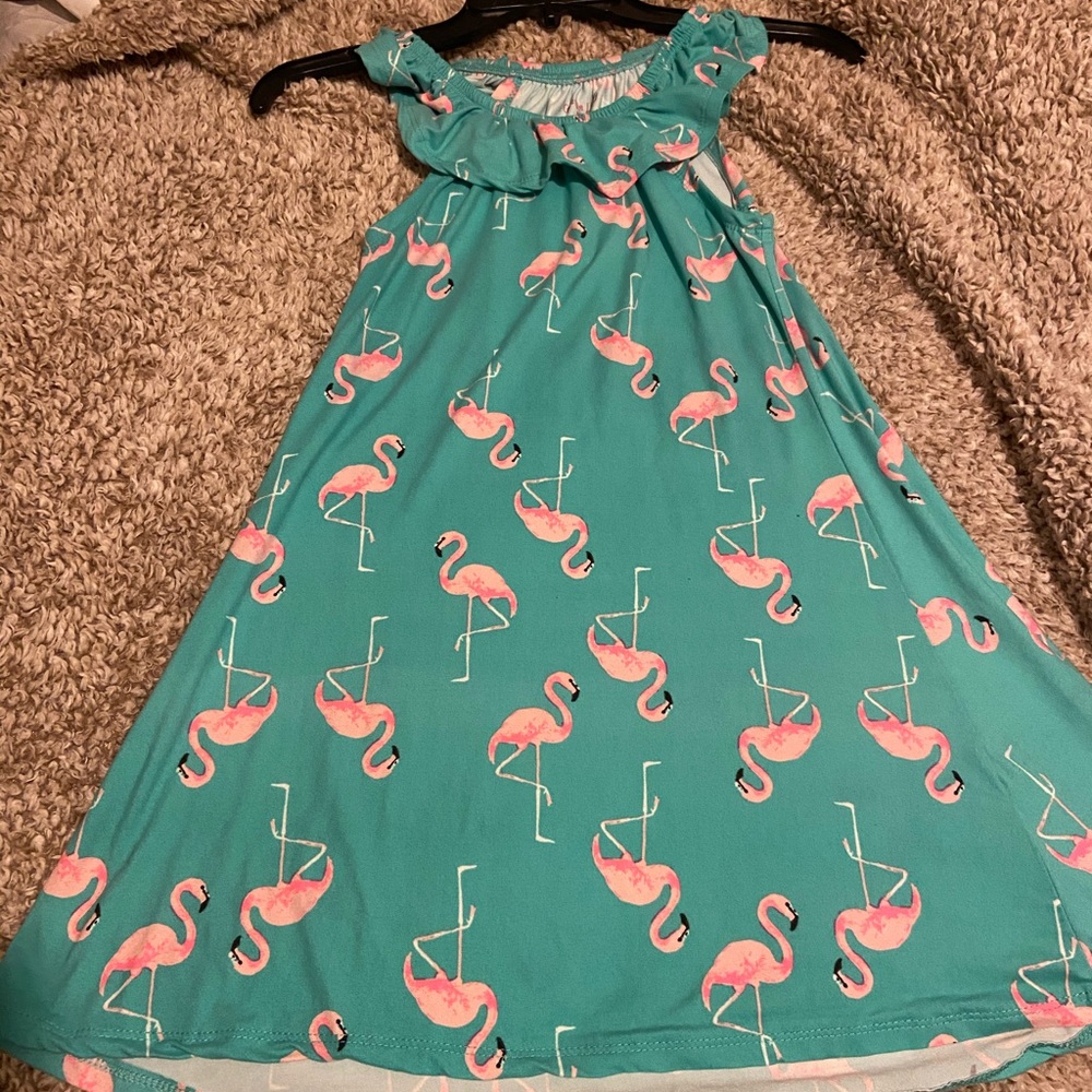 Cute Flamingo Dress with Kids